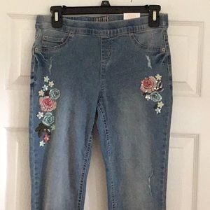 Girls Justice Size 12 Mid rise Legging Jeans NWT